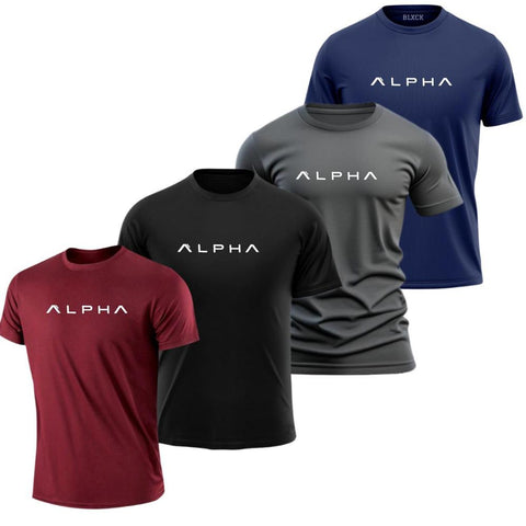 4 Packs Dri Fit Printed T-Shirt For Men